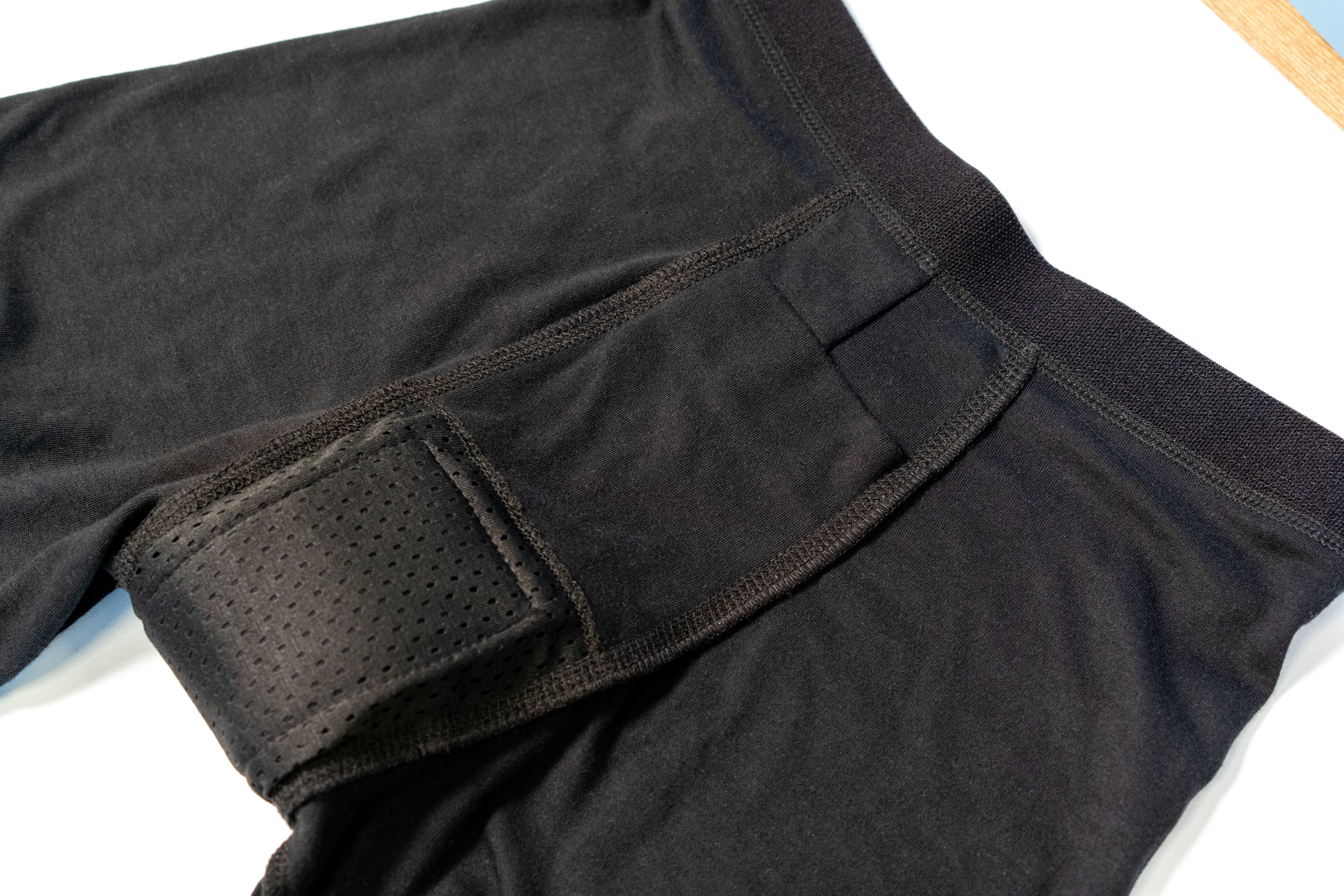 black packing boxers with a built-in reusable pad